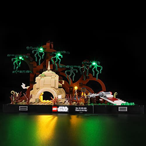 GEAMENT LED Licht-Set Kompatibel mit Lego Dagobah Jedi Training Diorama - Beleuchtungsset für Star Wars 75330 Baumodell (Modell-Set Nicht enthalten)
