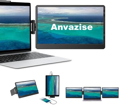Laptop Monitor Extender, 11.6/14.1 inch Portable Monitor Dual Screen External Second Monitor 1920×1080 FHD IPS,USB-C/HDMI,Plug and Play,for Laptop Notebook (11.6 inch)
