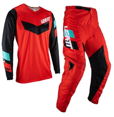 Leatt Motocross Set Unisex Erwachsene, Rot/Schwarz, XS