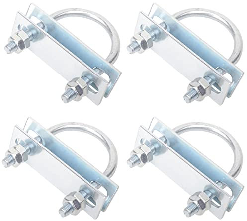 Pernos en U 4 Piezas Pernos en U de Acero Inoxidable Sujetador De Perno En U M8 Pernos En Forma de U Con Tuercas Placa De Marco Arandelas para Fijación de Tubería