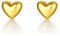 ZHOU LIU FU 24K Gold Herz Ohrringe Schmuck 5.6 * 4.9mm für Damen
