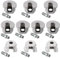 AERZETIX - C65768 - Lot de 10 ferrures d'assemblage à excentrique encastrée + 10 goujon Ø6x20 mm - pour panneau de 18 mm - en acier - couleur blanc - menuisier meuble bois MDF mélaminé placard