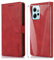 ARRYNN Coque pour Xiaomi Redmi Note 12 4G (6.67),Housse Xiaomi Redmi Note 12 4G,Étui de Protection Porte-Cartes Portefeuille Multi-Usage Magnétique Case Cover - Rouge