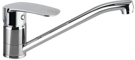 Ramon Soler - Grifo de Cocina Monomando Cromado, Ahorro de Agua, Caño Bajo, Sistema C2, Serie New Fly, Ideal para Fregadero, Diseño Moderno y Funcional, Fácil Instalación