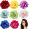 VEGCOO 8 Pcs Rose Flower Hair Clip, Multicolor Flower Hairpin Large Hair Barrette, Hair Accessories Vintage Rose Fascinator for Women Girls Party Beach Wedding