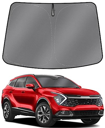 Mixsuper Liner Parasol para Parabrisas para Kia Sportage 2023, 2024, 2025, parasoles para Ventana Delantera, Accesorios Deportivos, Visera Plegable para Mantener el frío, bloquea el Calor UV