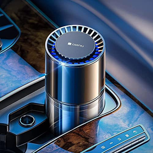 Ceeniu Auto-Lufterfrischer CF3, 135ml Französischer Naturduft, Hält 4-8 Monate, Unterstützt DIY, Leises Stimmungslicht, Einstellbare Konzentration, Auto EIN/Aus, Eingebauter Akku, Weißer Moschus