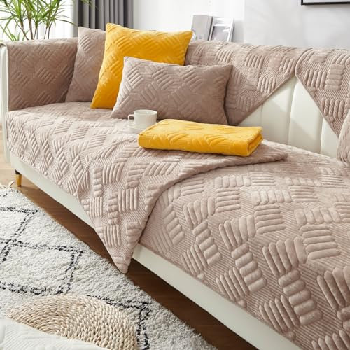 Sofabezug Ecksofa Schonbezug Sofa 1 2 3 4 Sitzer, rutschfest Samt Sofaüberwurf, Sofa überzug L Form, Sofaschoner Katze Hund, Couch Bezug Couch Überzug Sofa Auflage