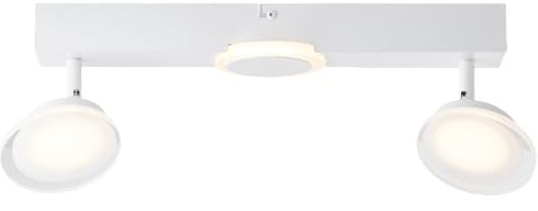 Lightbox moderner LED Spotbalken - 16 x 38 x 10 cm - zeitlose Deckenstrahler mit schwenkbaren Köpfen & 14 W, 1800 lm, 3000 K - aus Metall/Kunststoff - in Weiß