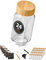 Cuccinara® 12 Gewürzgläser Eckig 120ml mit 210 Etiketten, Bambusdeckel & Streueinsätzen (grob & fein) - Luftdichte Gewürzdosen inkl. Trichter, Permanentmarker & Bürste - Spülmaschinenfest