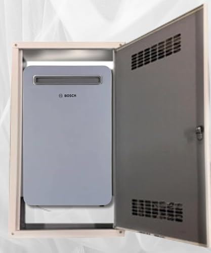 Copriscaldabagno per Bosch 5600 Outdoor da esterno bianco misure cm. 85x44x22 - le misure indicate sono riferite all'esterno del Copriscaldabagno
