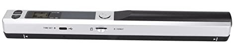 Scanner Portable A4 300/600/900 DPI Avec Stockage sur Carte Mémoire pour Documents, Photos, Magazines - Argent/Noir