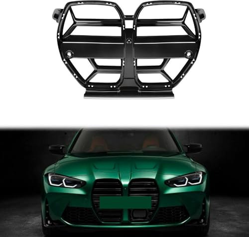 PUCHEN - Auto-Grill-Ersatz-Stoßstangengrills vorderer Nierengrill Auto-Motorhauben-Einbau - passt für BMW G80 M3 Sedan G81 M3 Touring G83 M4 Convertible 2021 - IN