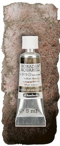 Schmincke – HORADAM® AQUARELL, Super Granulation, Vulkan Braun, 5 ml, sehr stark granulierende Farbtöne, feinste, supergranulierende Aquarellfarbe