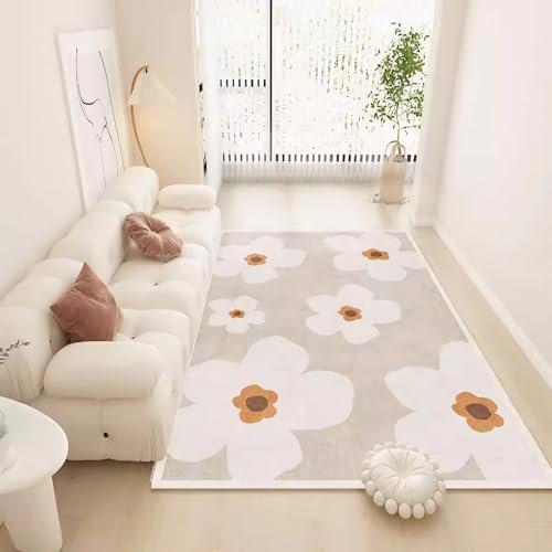 Teppich Teppich bürostuhl geeignet deko Zimmer Tumblr Gelb Beige Geometrisches Blumenmuster Design Kinderzimmerteppich tepiche für kinderzimmer 50x80cm