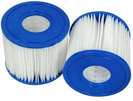 katmerio VI Filterkartusche für Pool,Typ VI für Bestway Flowclear Pool Filter, Filter Ersatzfilter für Lay-Z-Spa Miami, für Vegas, für Monaco, 2 Filters