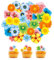 80 Stück Essbare Blumen für Torte, Essbare Blüten Tortendeko Esspapier Tortendeko Blumen Essbar Blumen Deko Torte für Cupcake Topper Geburtstagsparty Essensdekoration