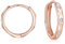 Zolkamery Silver Hoop Earrings, 925 Sterling Silver Hoops Earrings for Women, Small Silver Embroidery Earrings Hoops with Zirconia, Rose Gold Neutral Hypoallergenic Cartilage Sleeper Earrings 13mm
