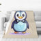 GFXEDSAH Niedliche Pinguin-Druck-Druck, tragbar, ultraweiche Flanelldecke, vielseitig einsetzbar, für Bettwäsche, Sofa und Reise, Klimaanlage