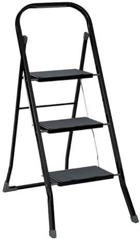 Five Simply Smart - Escabeau en Métal 3 Marches 105cm Noir