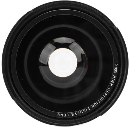 Obiettivo Fisheye Panoramico, 2 in 1 Obiettivo Fisheye Professionale Staccabile con Effetto Morbido Riduci l'Effetto Fantasma Rivestimento Multiplo 0,35 Ingrandimento HD per la