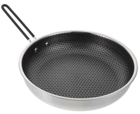 MAGICLULU Sartén Plegable de Acero Esmaltado con Revestimiento de Panal Y Distribución Rápida del Calor
