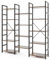 CASART Triple Wide 5-Tier Bookshelves, Industrial Bookcase Ladder Bookshelf with 14 Open Shelves & Metal Frame, Anti-Toppling Display Shelf for Living Room Study Bedroom Office (160 x 30 x 172cm)
