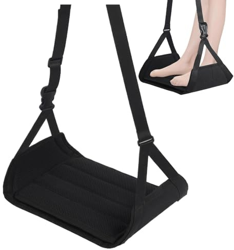 Hamac de pied pour voyage en avion, hamac de pied pour voyage en avion - Grand hamac de bureau réglable avec support amovible base,Compétences de pieds, accessoires de voyage portables pour hommes