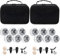 Truevaste Boccia Kugeln 12 Boule Set, Boccia aus Metall, mit 4 Holzkugeln, 4 Abstandsmesser, 2 Boules-Kugel Magnetvorrichtung & Tragetasche, Outdoor Freizeitspiele Boule-Spiele