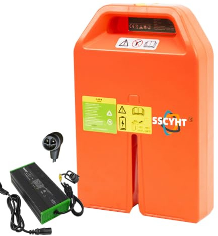 SSCYHT LiFePO4-Batterie (48 V, 20 Ah) für den elektrischen Hubwagen PTE20N | Abnehmbarer Griff, einfach zu montieren und zu demontieren, ABS-Gehäuse, intelligentes BMS, geeignet für Stapler