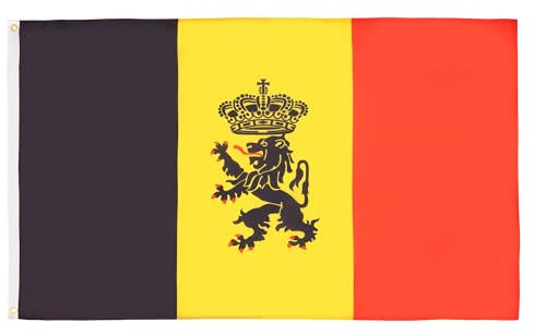 AZ FLAG - Flagge Belgien Dienstflagge - 150x90 cm - Belgiens Fahne 100% Polyester mit Messing-Ösen - 110g