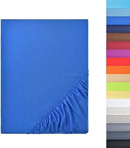 NatureMark - Mikrofaser SPANNBETTLAKEN zum Sparpreis! viele Größen und Farben Markenware (90x200-100x200 cm, royal blau)