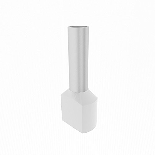 100Stk. Zwillingsaderendhülsen isoliert weiß 2x0,5mm2/8mm TE0508 Elpromet 2600