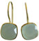 Kissenschliff Aqua Chalcedon Vergoldet 925 Silber Ohrringe - Natürlicher Edelstein - Geburtstagsgeschenk - Weihnachtsgeschenk - Handgefertigte Geschenkideen für Frauen (Aqua Chalcedon)