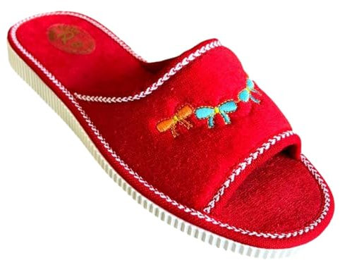 Patrizia Azzi Sandalo donna ciabatte mare piscina spa spugna 100% art. ISCHIA (36 EU, rosso)