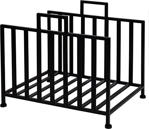 matrasa Kaminholzständer GRID Metall schwarz 41x31x35cm