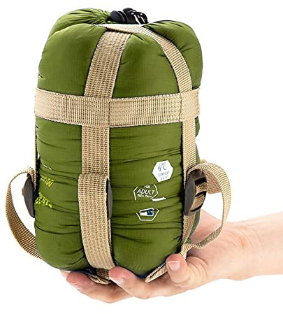 ECOOPRO Portable, Waterproof, Lightweight Sleeping Bag with Compression Sack - For Camping, Backpacking & Hiking