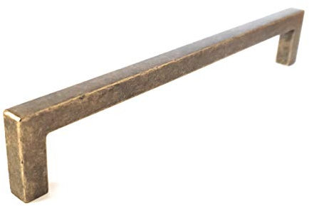 French Furniture Fittings Deep Antique Brass Finish Kitchen Cabinet D Pull Handles – Set of 6 Cupboard Drawer Bow Boss Handles, 128mm, 160mm or 192mm, Contemporary Ergonomic Design (160mm)