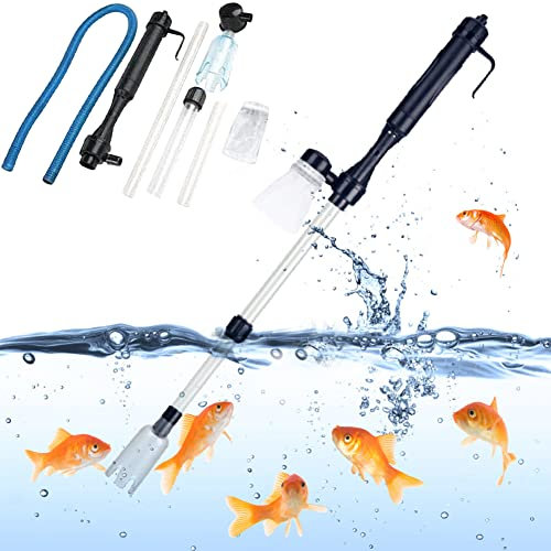 Rosebear Aspirateur Électrique Pour Aquarium, Nettoyeur Automatique De Gravier Aquariophilie, Kit Nettoyage Sable Aquarium Moyen Et Grand, Changez L'Eau, Nettoyer Le ,