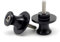 M6 Schwingenschutz, 2 Stück Schwingenadapter Ständer Bobbins Spool Racingadapter Ständeraufnahme, 6mm Motorrad CNC Montageständer Schwinge Ständer Schraube Schwinge Spulen,Schwarz