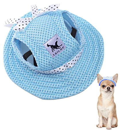 Hunde-Sonnenhut, verstellbar, Baseballkappe mit Ohrlöchern, Sommer-Haustier-Visier, Hüte, Outdoor-Sport, Sonnenschutz, Sonnenhaube für kleine Hunde, Welpen, Katzen