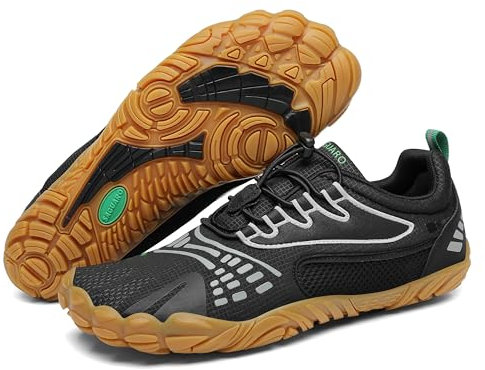 SAGUARO Barfußschuhe Herren Barfuss Schuhe Damen Sommer Outdoor Barfussschuhe Leicht rutschfest Barefoot Shoes for Women Men, Schwarz weiß 47EU