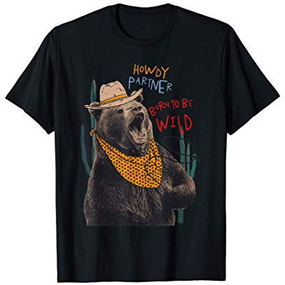 Grüß dich Bär Lustiges Wild Western Retro Geschenk Kinder T-Shirt