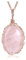 Jovivi Rose Quartz Necklace Womens Healing Crystal Pink Oval Gemstone Wire Wrapped Pendant Necklace Jewellery Gifts for Women