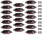 Yetaha Shell Cup Handles, 20PCS Door Drawer Cabinet Handles, 98 * 35mm Antique Cupboard Office Furniture Bedroom Dresser Handle With Screws, Red Copper