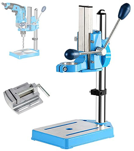 YAOYAOO Taladros de Columna, Soporte Taladro Columna con Tornillo de Banco, Casa o Negocio Soporte Prensa Taladro Vertical para Taladrar Cortar, Base de Hierro Fundido, Carrera Máx: 80mm