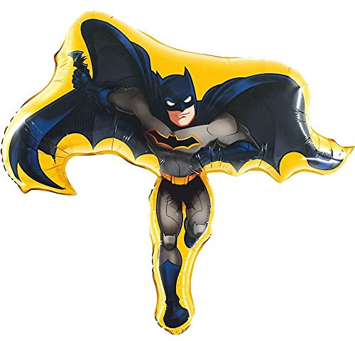 Ballonheld Folienballon Batman ca. 80x85cm heliumgeeignet lange Schwebezeit Kinderballons