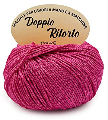 Offerta Gomitoli Doppio Ritorto Made In Italy 100% Cotone Gasato Mercerizzato/Fucsia 802