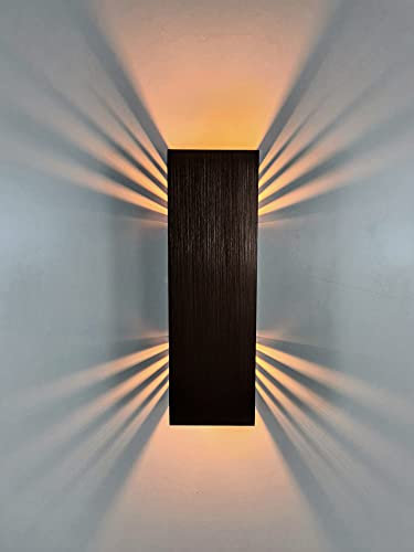 SpiceLED Wandleuchte ShineLED Kupfer Edition mit Schalter - Indirekte Beleuchtung mit Schatteneffekt - dimmbare Up & Down Wandlampe - 14W - Lichtfarbe Warmweiß