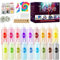 URBZUE 210 Piezas Tie Dye Kit, 18 Colores Kit Tintes Textiles, Tinte Ropa Tie Dye, Polvo de Teñir No Tóxico con Botellas (70ml), Adecuado para Arte de Bricolaje Tie-Dye para Niños y Adultos